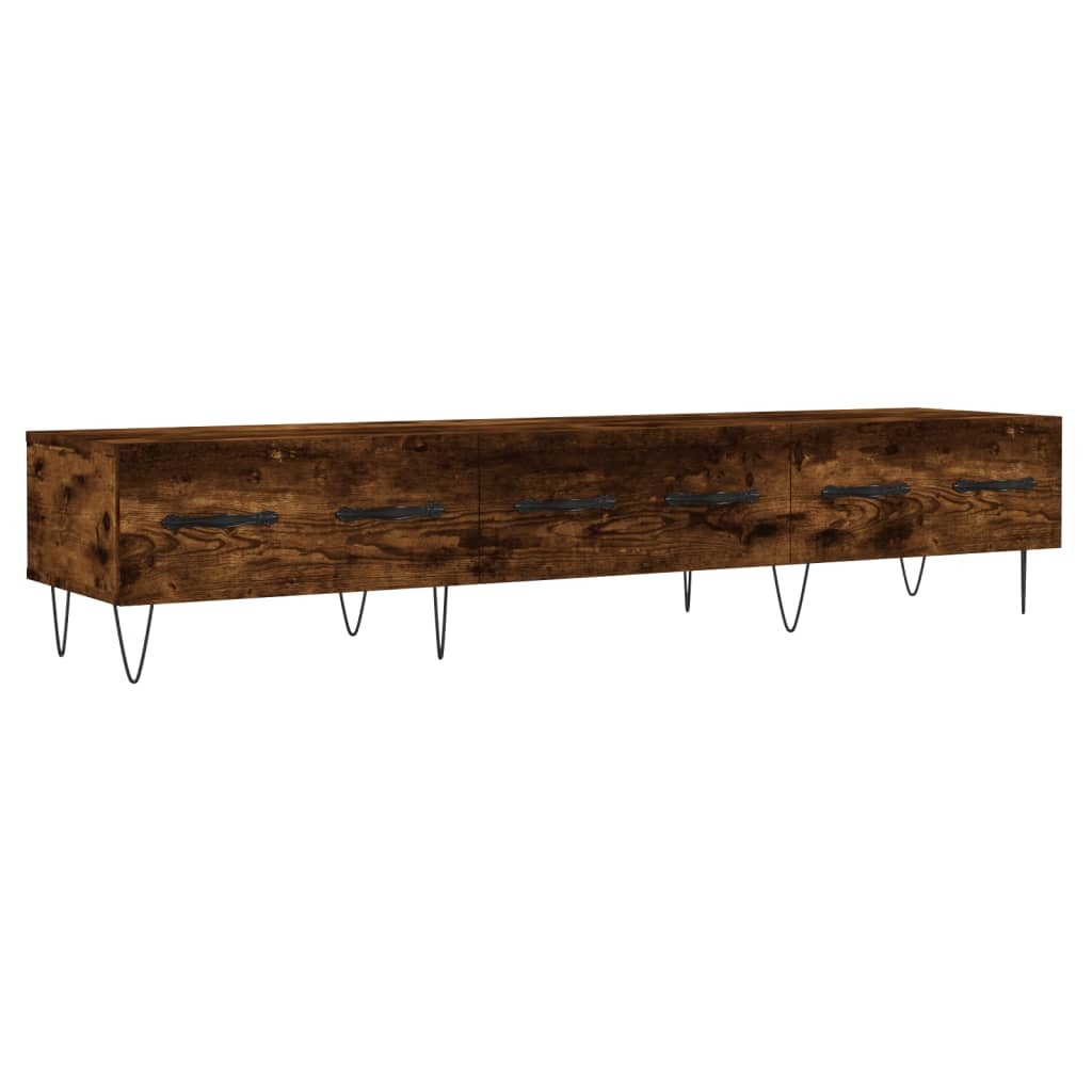 Tv-meubel 150x36x30 cm bewerkt hout gerookt eikenkleurig