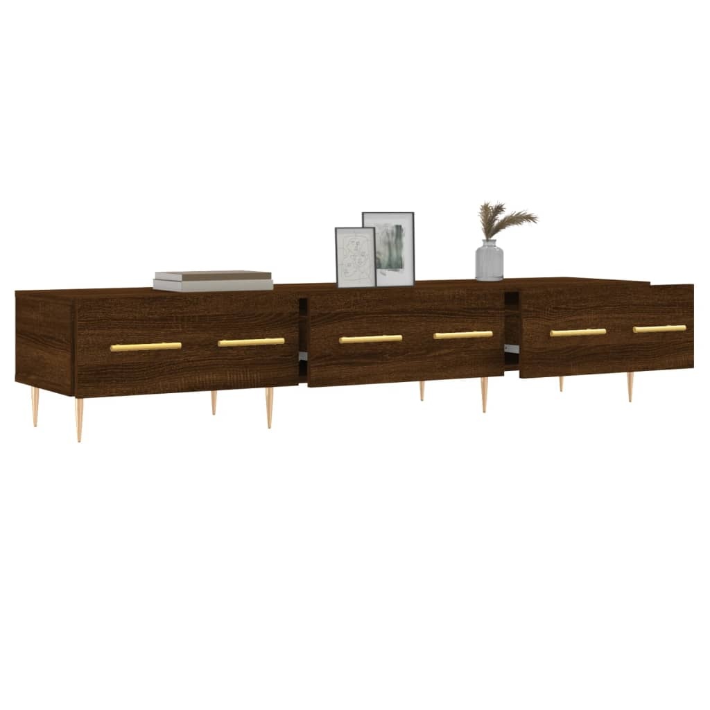Tv-meubel 150x36x30 cm bewerkt hout bruineikenkleurig