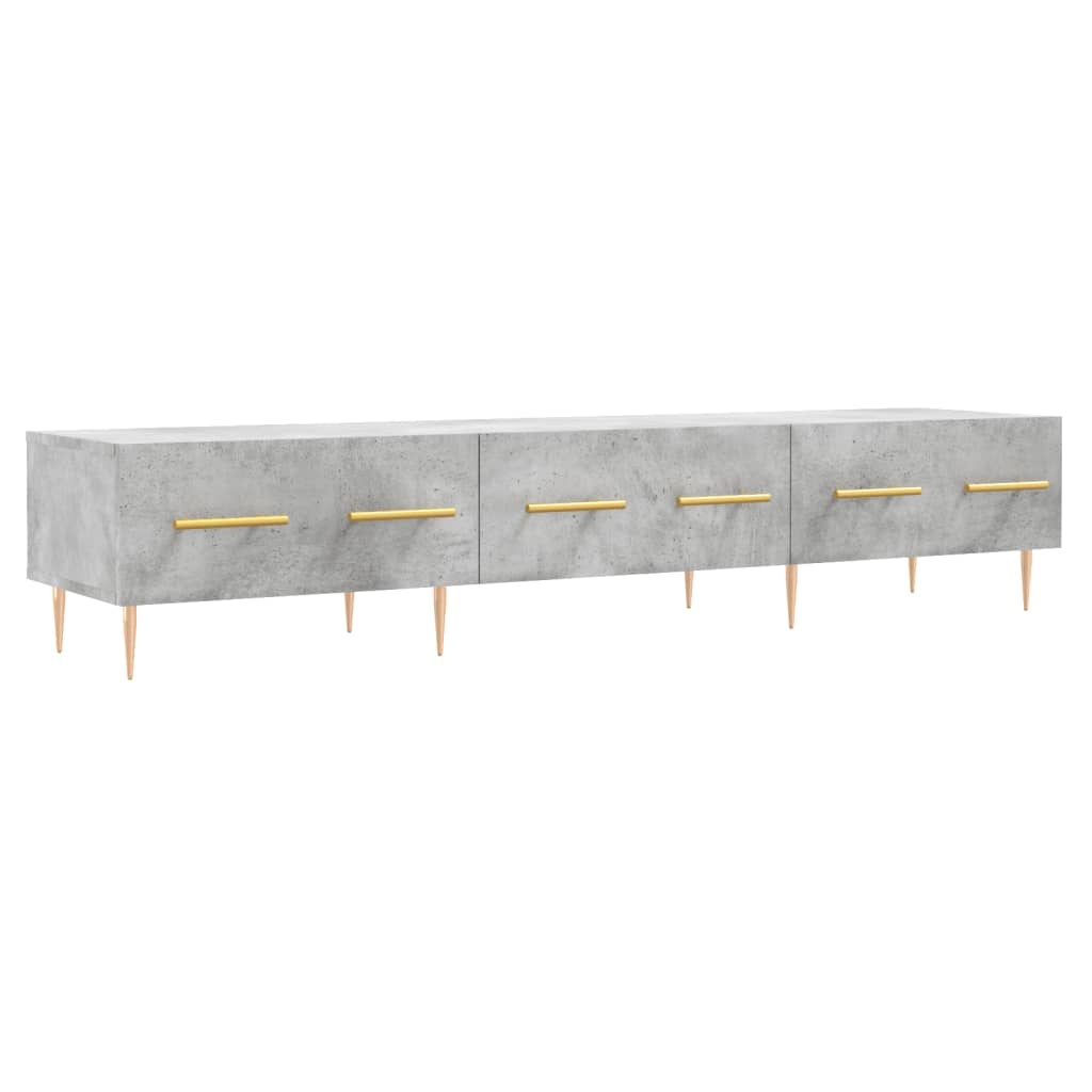 Tv-meubel 150x36x30 cm bewerkt hout betongrijs