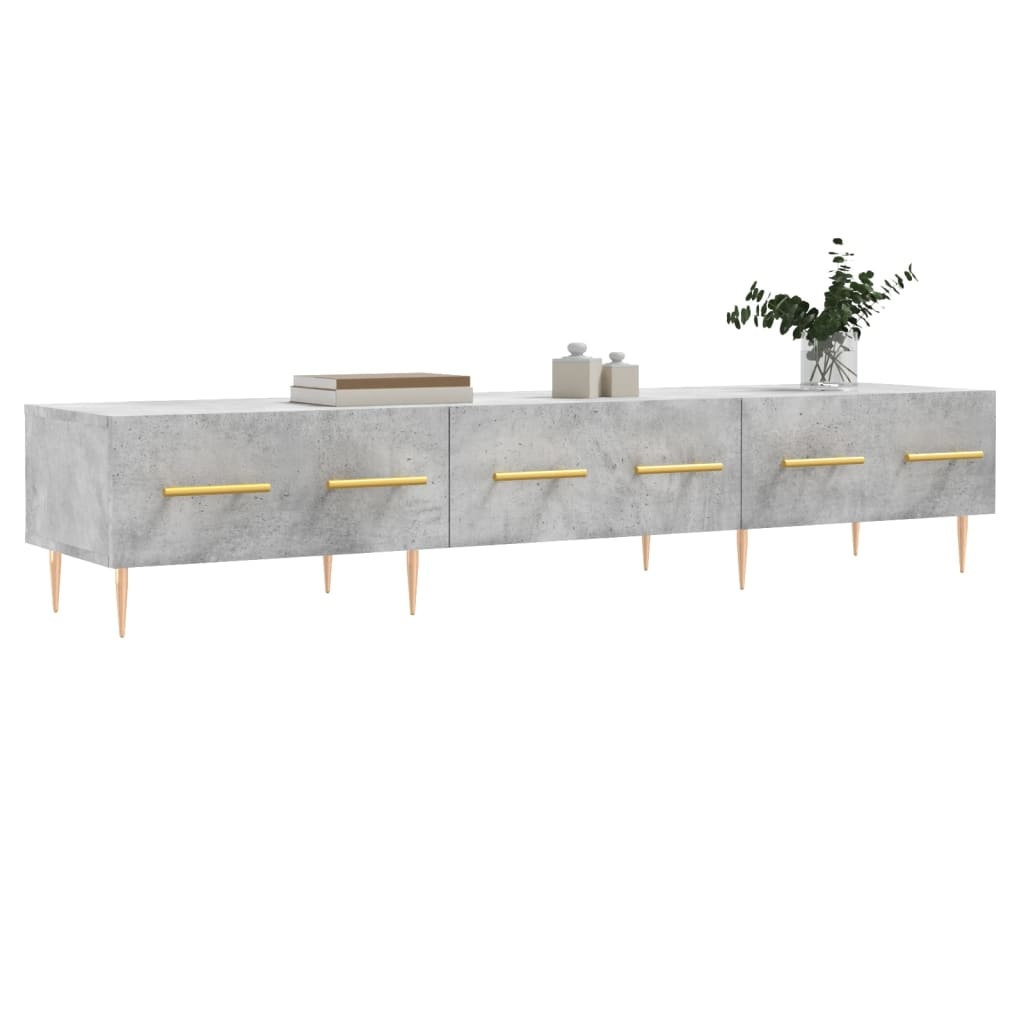 Tv-meubel 150x36x30 cm bewerkt hout betongrijs