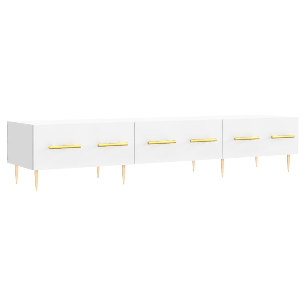 Tv-meubel 150x36x30 cm bewerkt hout wit