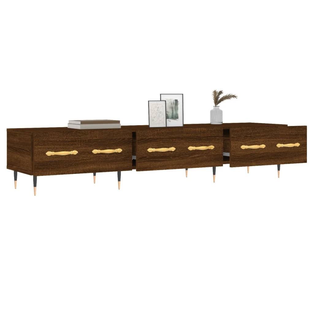 Tv-meubel 150x36x30 cm bewerkt hout bruineikenkleurig