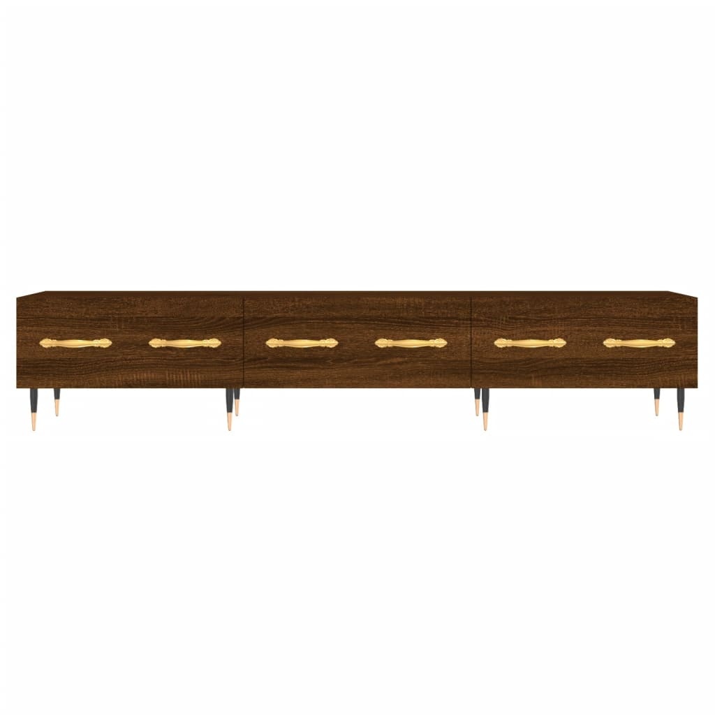 Tv-meubel 150x36x30 cm bewerkt hout bruineikenkleurig