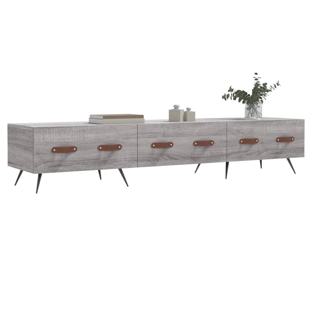 Tv-meubel 150x36x30 cm bewerkt hout grijs sonoma eikenkleurig