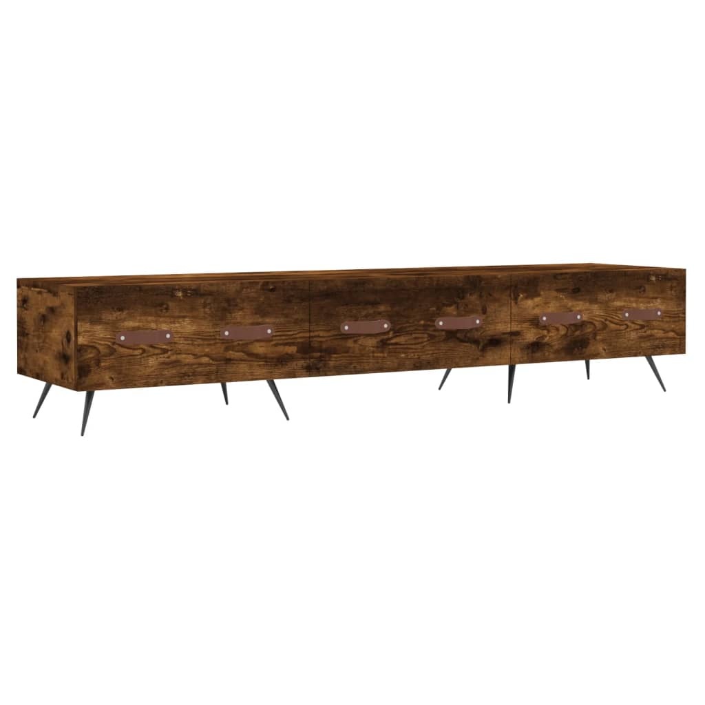 Tv-meubel 150x36x30 cm bewerkt hout gerookt eikenkleurig
