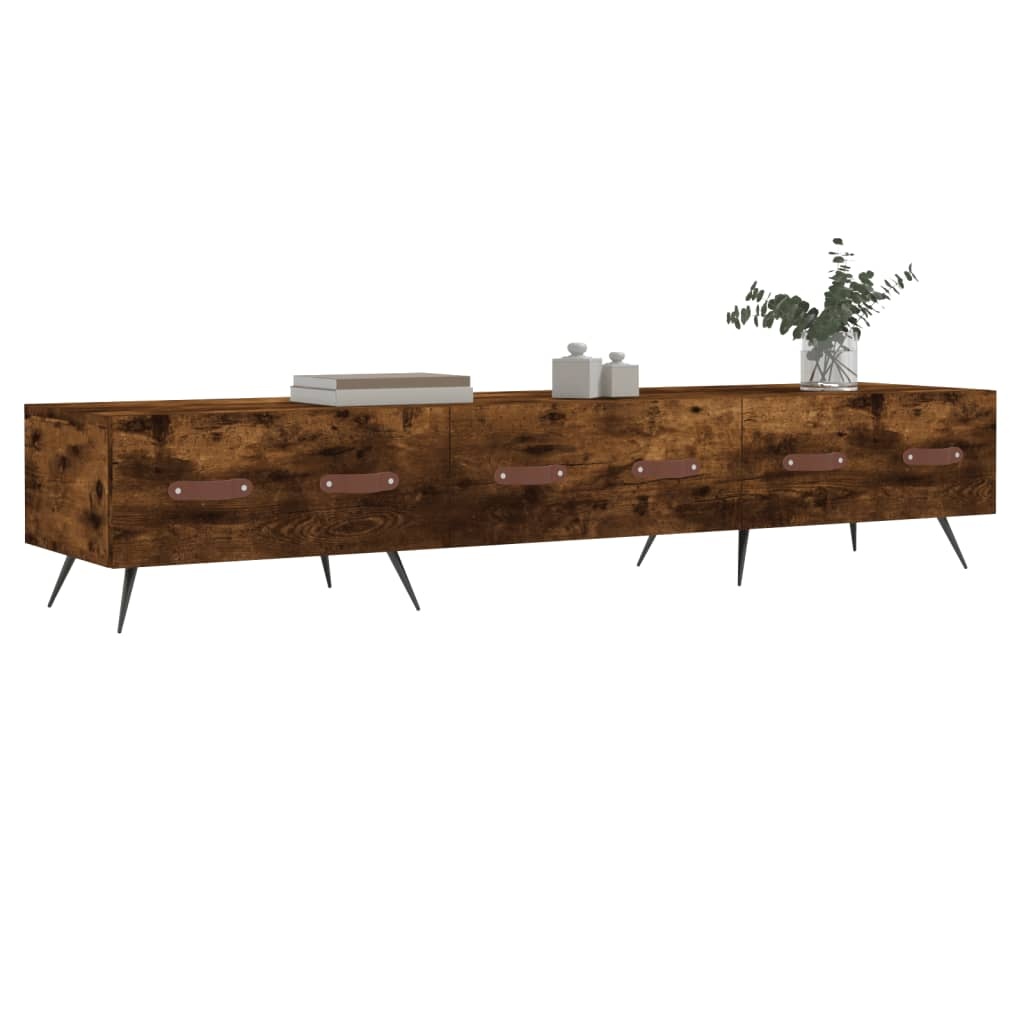 Tv-meubel 150x36x30 cm bewerkt hout gerookt eikenkleurig