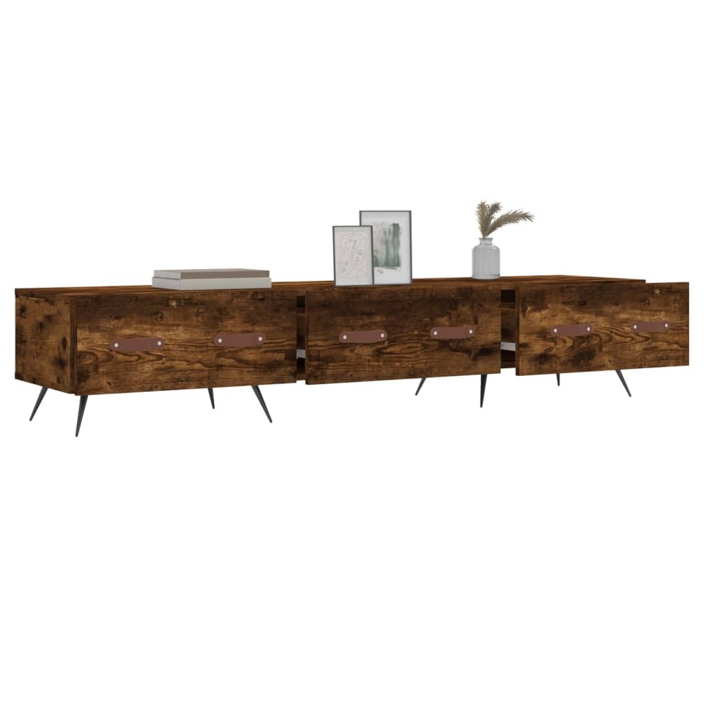 Tv-meubel 150x36x30 cm bewerkt hout gerookt eikenkleurig