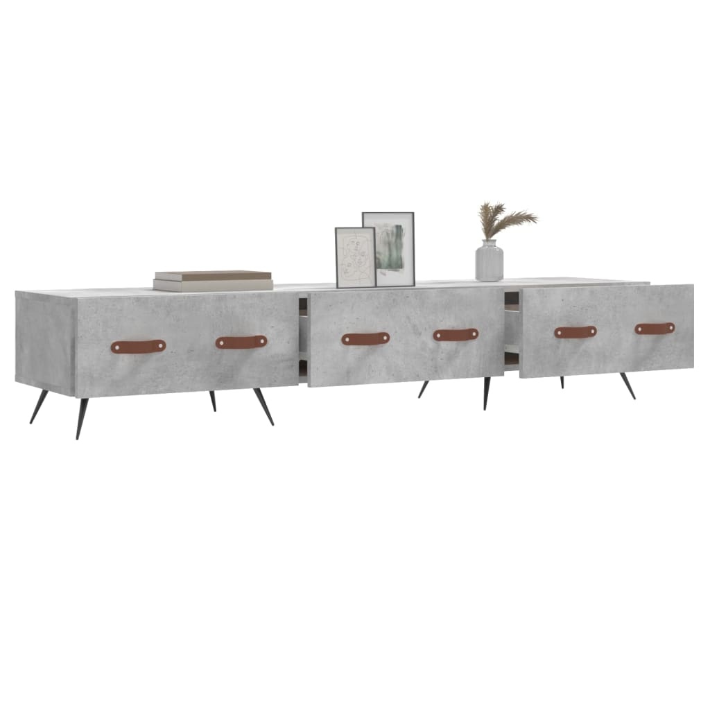 Tv-meubel 150x36x30 cm bewerkt hout betongrijs