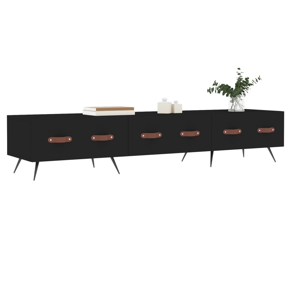 Tv-meubel 150x36x30 cm bewerkt hout zwart