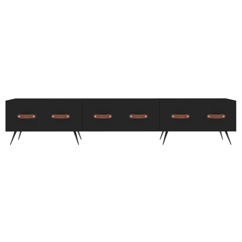 Tv-meubel 150x36x30 cm bewerkt hout zwart