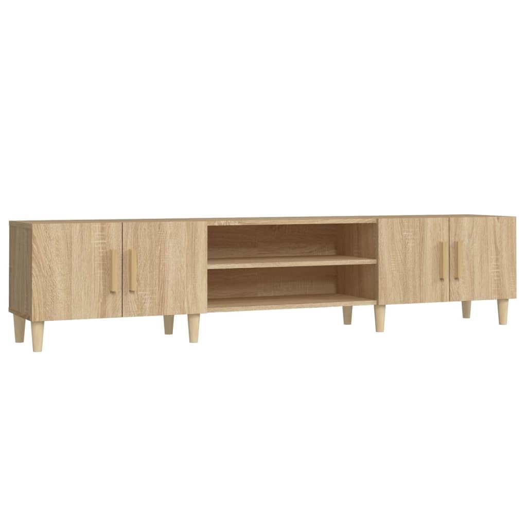Tv-meubel 180x31,5x40 cm bewerkt hout sonoma eikenkleurig