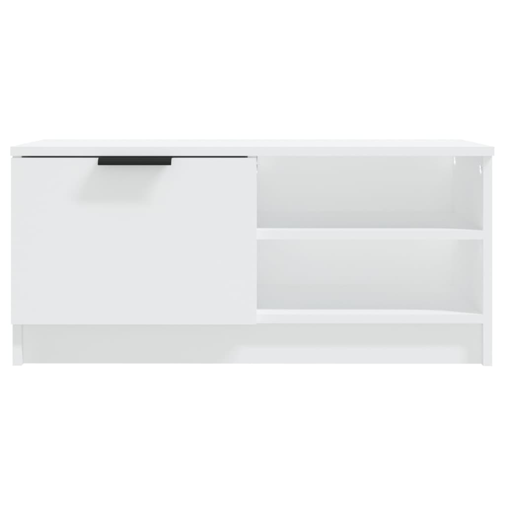 Tv-meubel 80x35x36,5 cm bewerkt hout wit