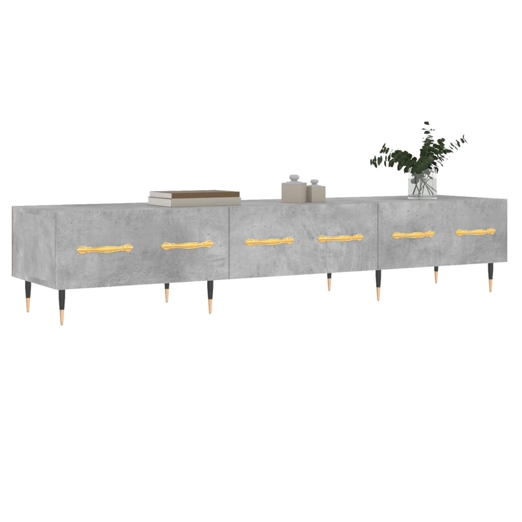 Tv-meubel 150x36x30 cm bewerkt hout betongrijs