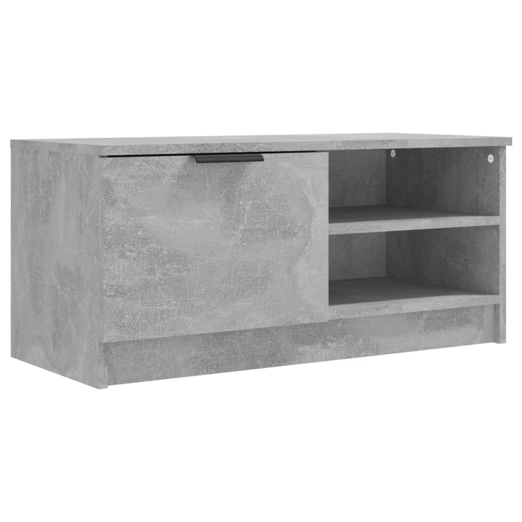 Tv-meubel 80x35x36,5 cm bewerkt hout betongrijs