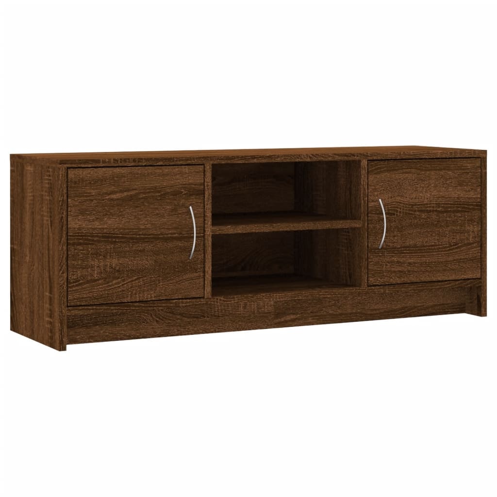 Tv-meubel 102x30x37,5 cm bewerkt hout bruineikenkleurig