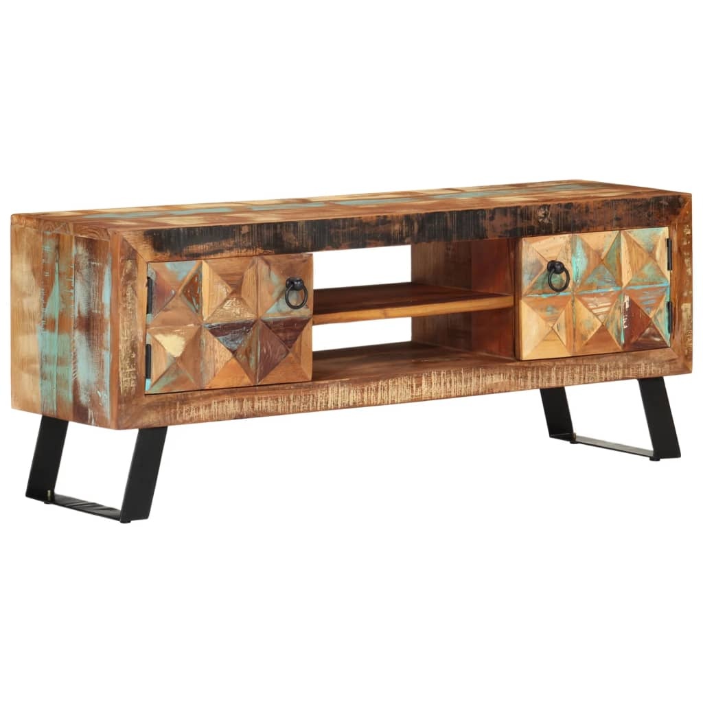 Tv-meubel 112x30x45 cm massief gerecycled hout