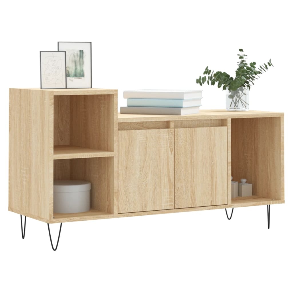 Tv-meubel 100x35x55 cm bewerkt hout sonoma eikenkleurig