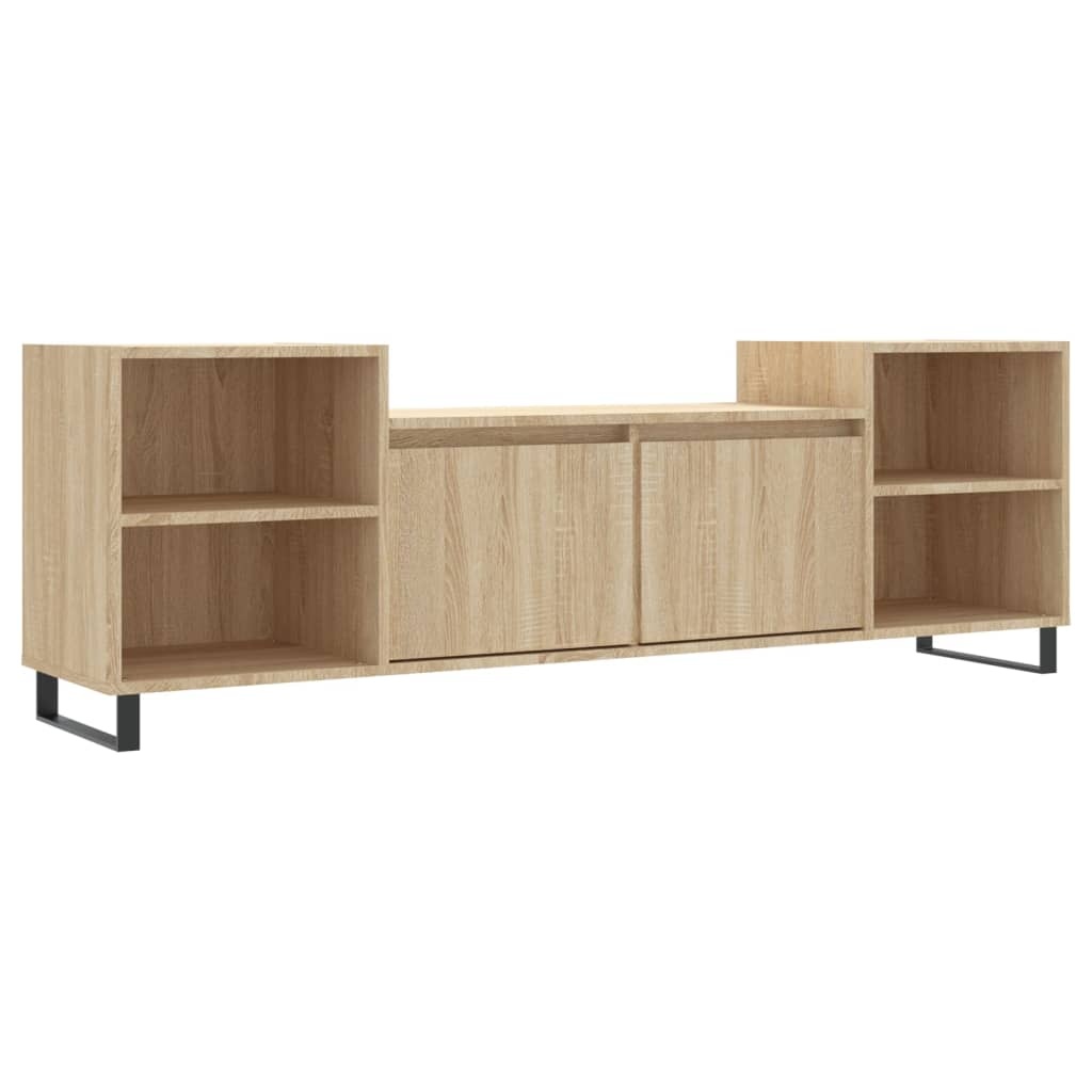 Tv-meubel 160x35x55 cm bewerkt hout sonoma eikenkleurig