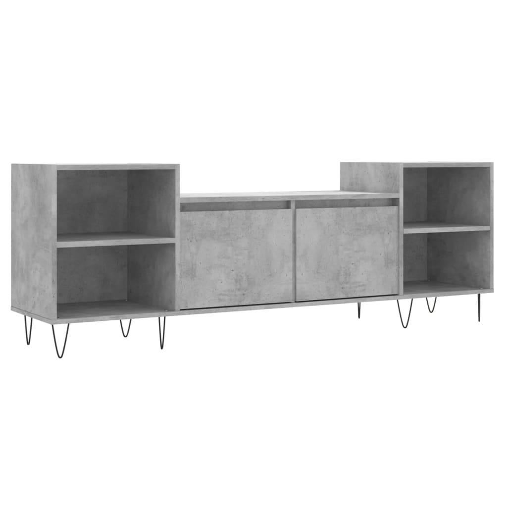 Tv-meubel 160x35x55 cm bewerkt hout betongrijs