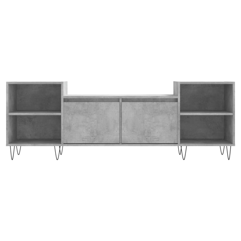 Tv-meubel 160x35x55 cm bewerkt hout betongrijs