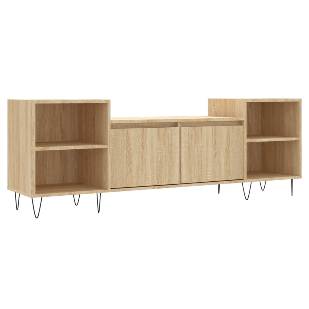 Tv-meubel 160x35x55 cm bewerkt hout sonoma eikenkleurig