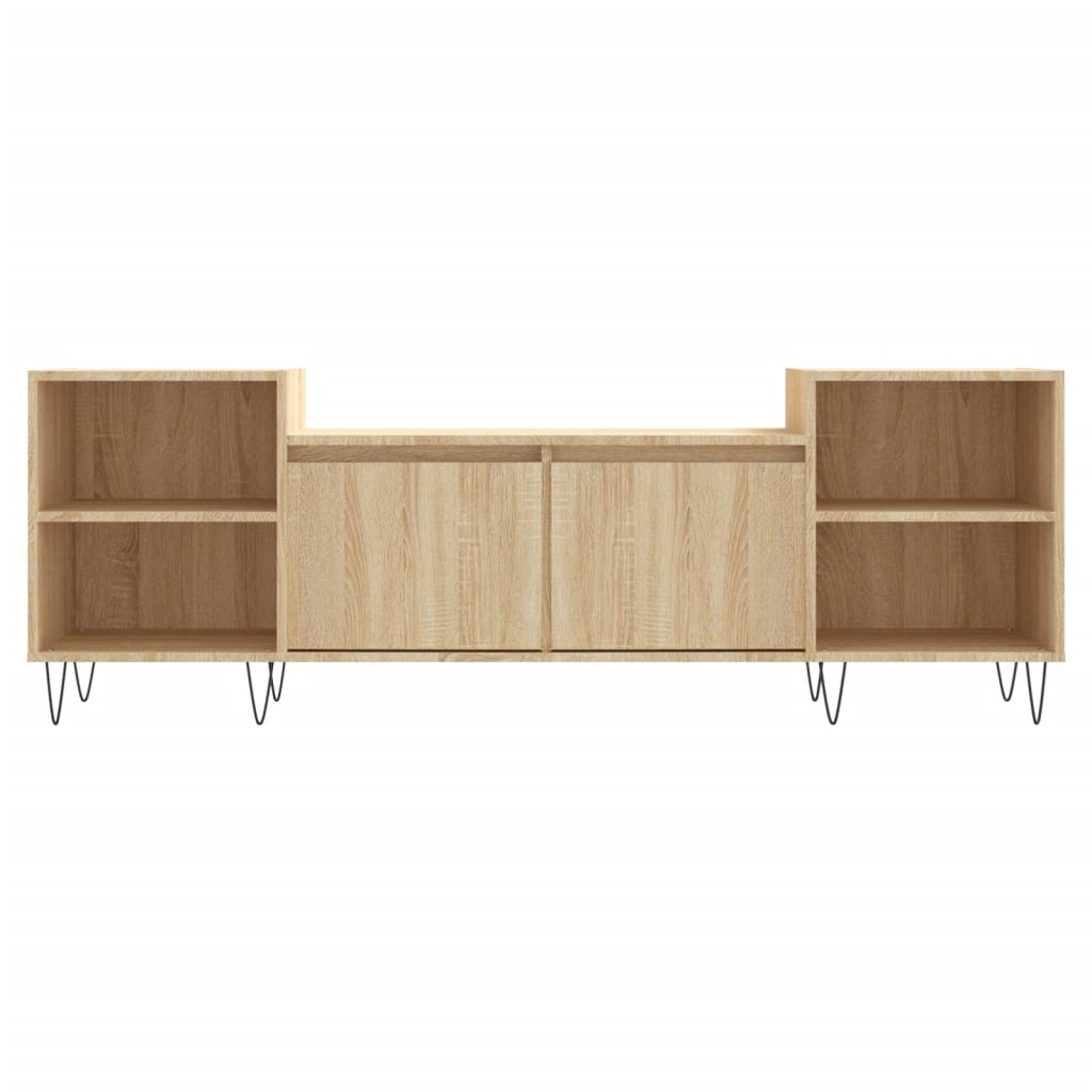 Tv-meubel 160x35x55 cm bewerkt hout sonoma eikenkleurig