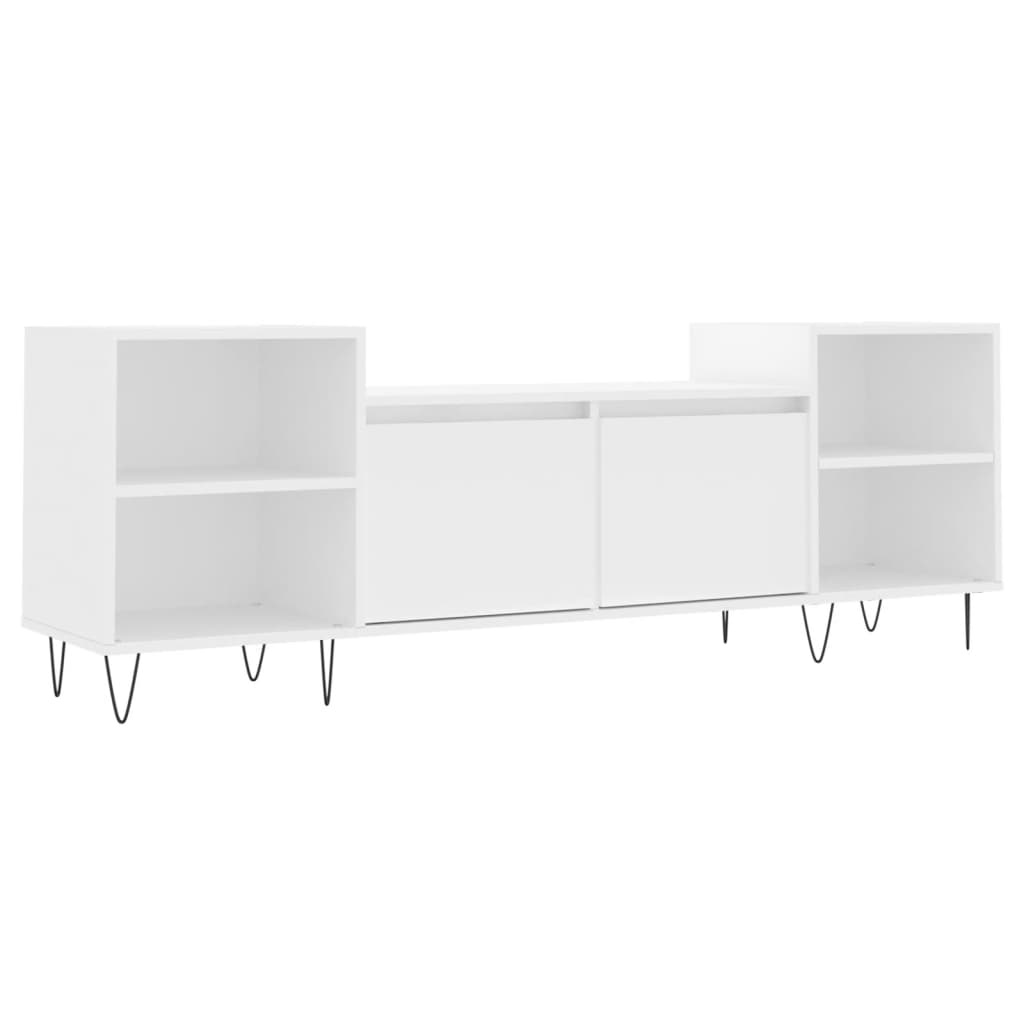 Tv-meubel 160x35x55 cm bewerkt hout wit