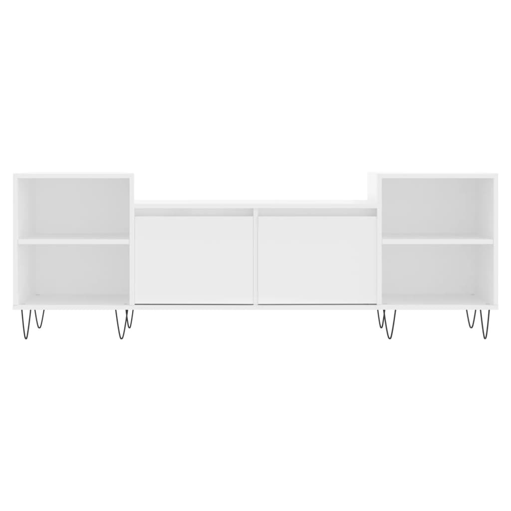 Tv-meubel 160x35x55 cm bewerkt hout wit