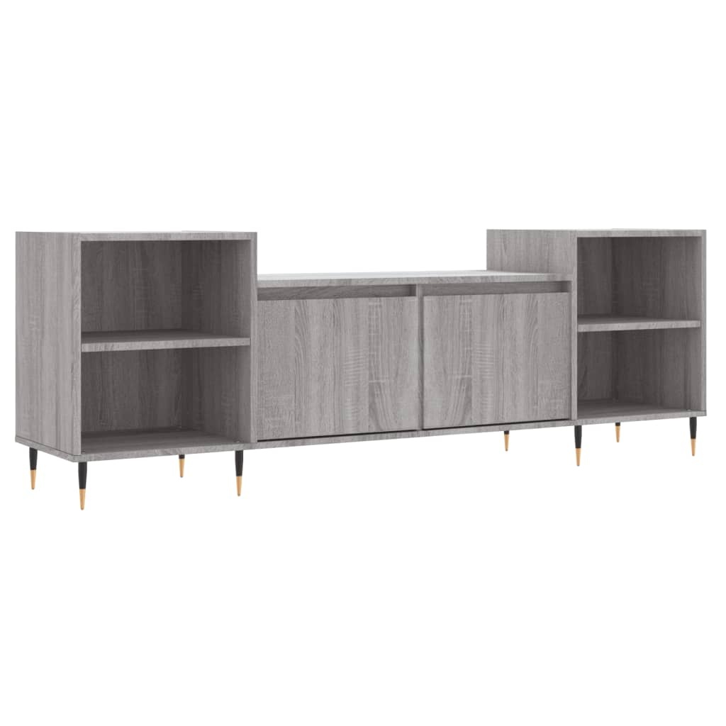Tv-meubel 160x35x55 cm bewerkt hout grijs sonoma eikenkleurig