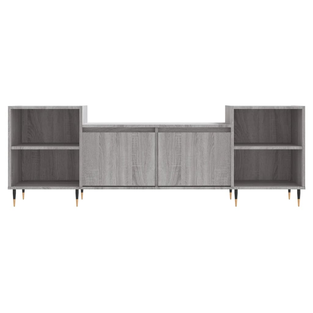 Tv-meubel 160x35x55 cm bewerkt hout grijs sonoma eikenkleurig