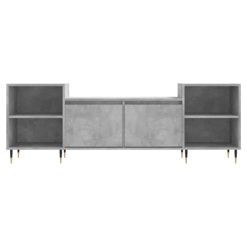 Tv-meubel 160x35x55 cm bewerkt hout betongrijs