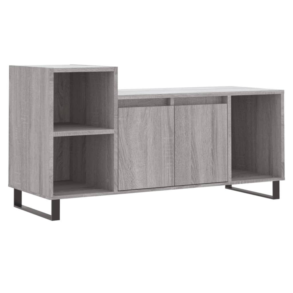 Tv-meubel 100x35x55 cm bewerkt hout grijs sonoma eikenkleurig