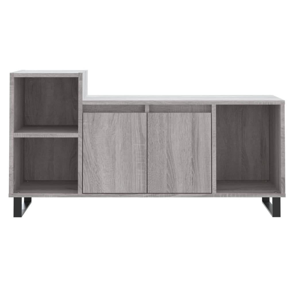 Tv-meubel 100x35x55 cm bewerkt hout grijs sonoma eikenkleurig