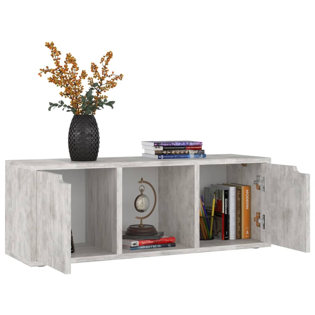 Tv-meubel 88,5x27,5x30,5 cm spaanplaat betongrijs
