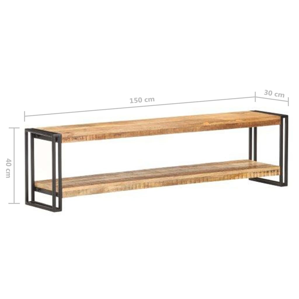 Tv-meubel 150x30x40 cm ruw mangohout