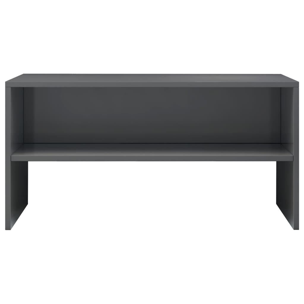 Tv-meubel 80x40x40 cm bewerkt hout hoogglans grijs