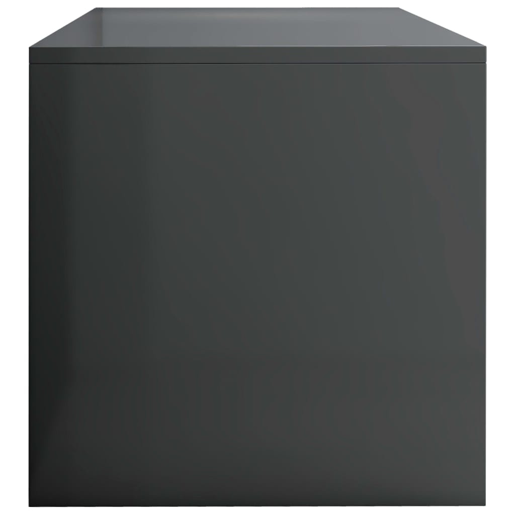 Tv-meubel 80x40x40 cm bewerkt hout hoogglans grijs