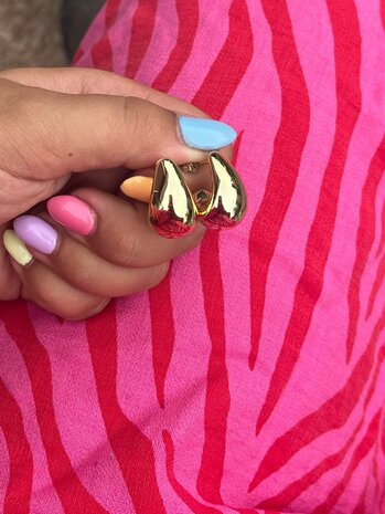 Druppel oorbellen goud