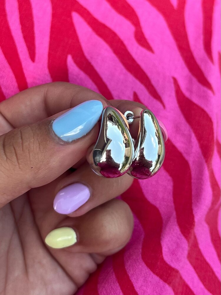 Druppel oorbellen zilver