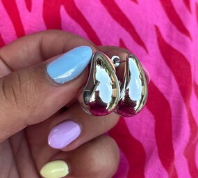 Druppel oorbellen zilver