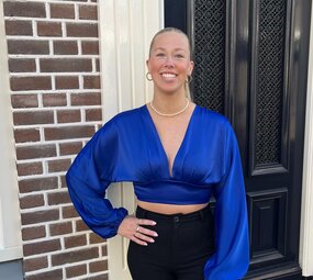 Top Eléna kobalt blauw