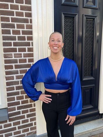 Top Eléna kobalt blauw