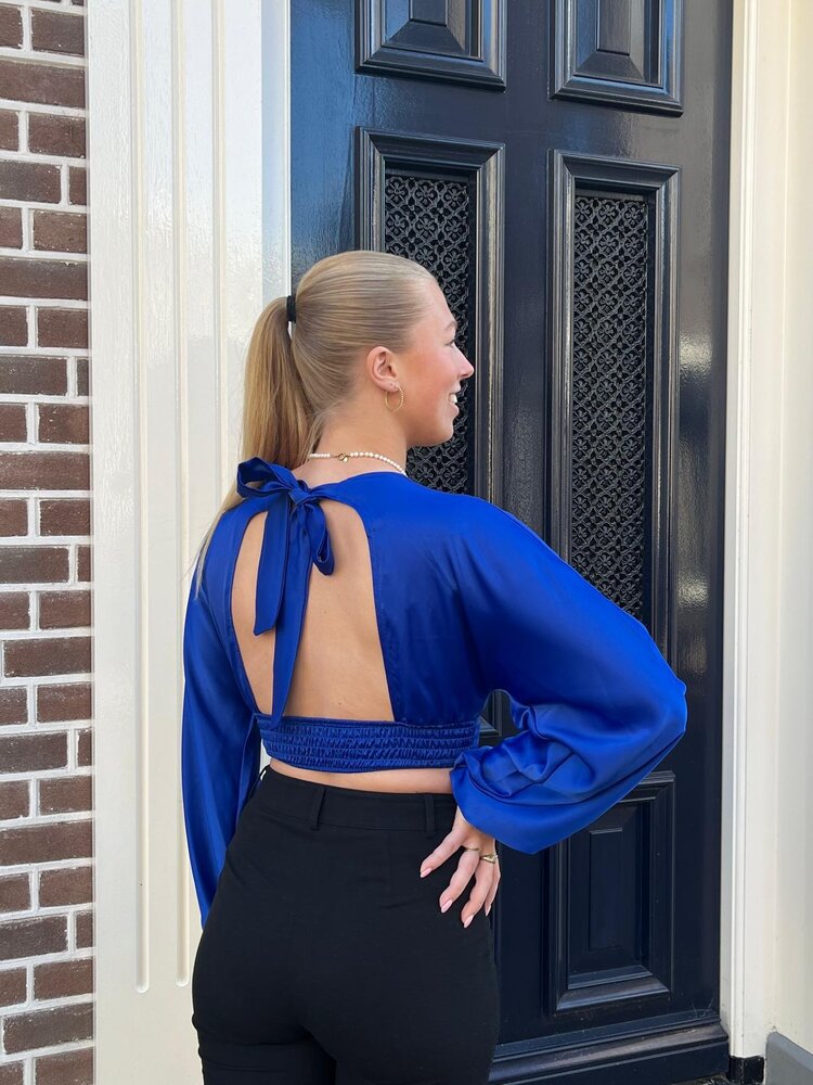 Top Eléna kobalt blauw