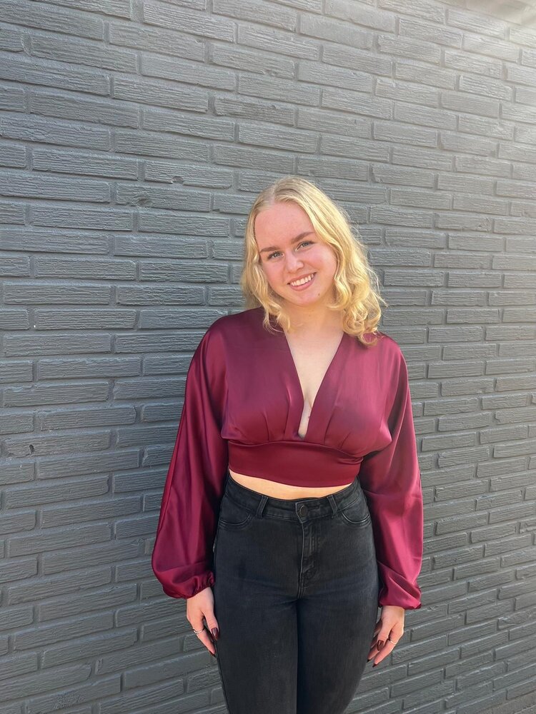 Top Eléna bordeaux rood