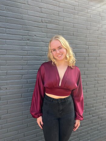 Top Eléna bordeaux rood