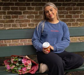 Trui out of office blauw