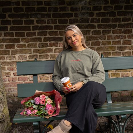 Trui out of office groen