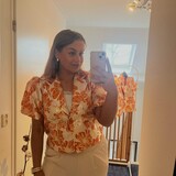 Blazer top Flower oranje