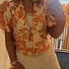 Blazer top Flower oranje