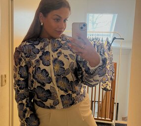 Bomberjas Flower blauw